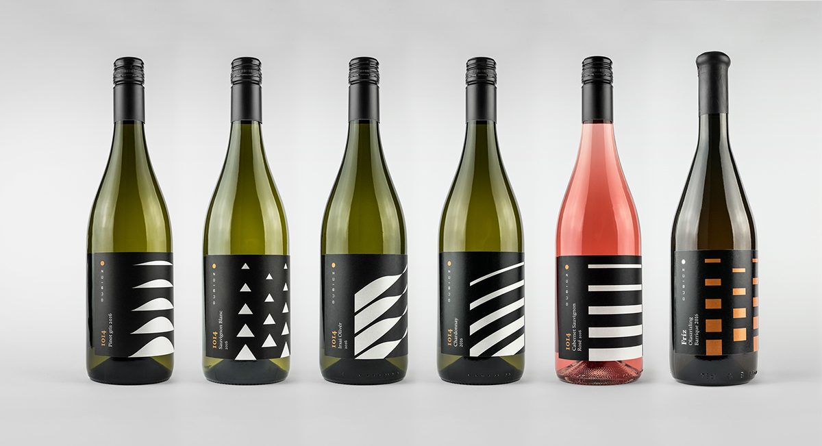 wine label wine package geometric minimalist winery branding  dubicz
