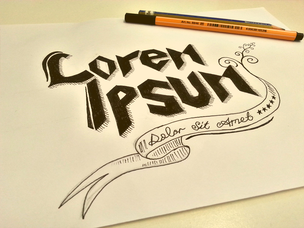 lorem ipsum dolor sit amet draw logo Retro legend