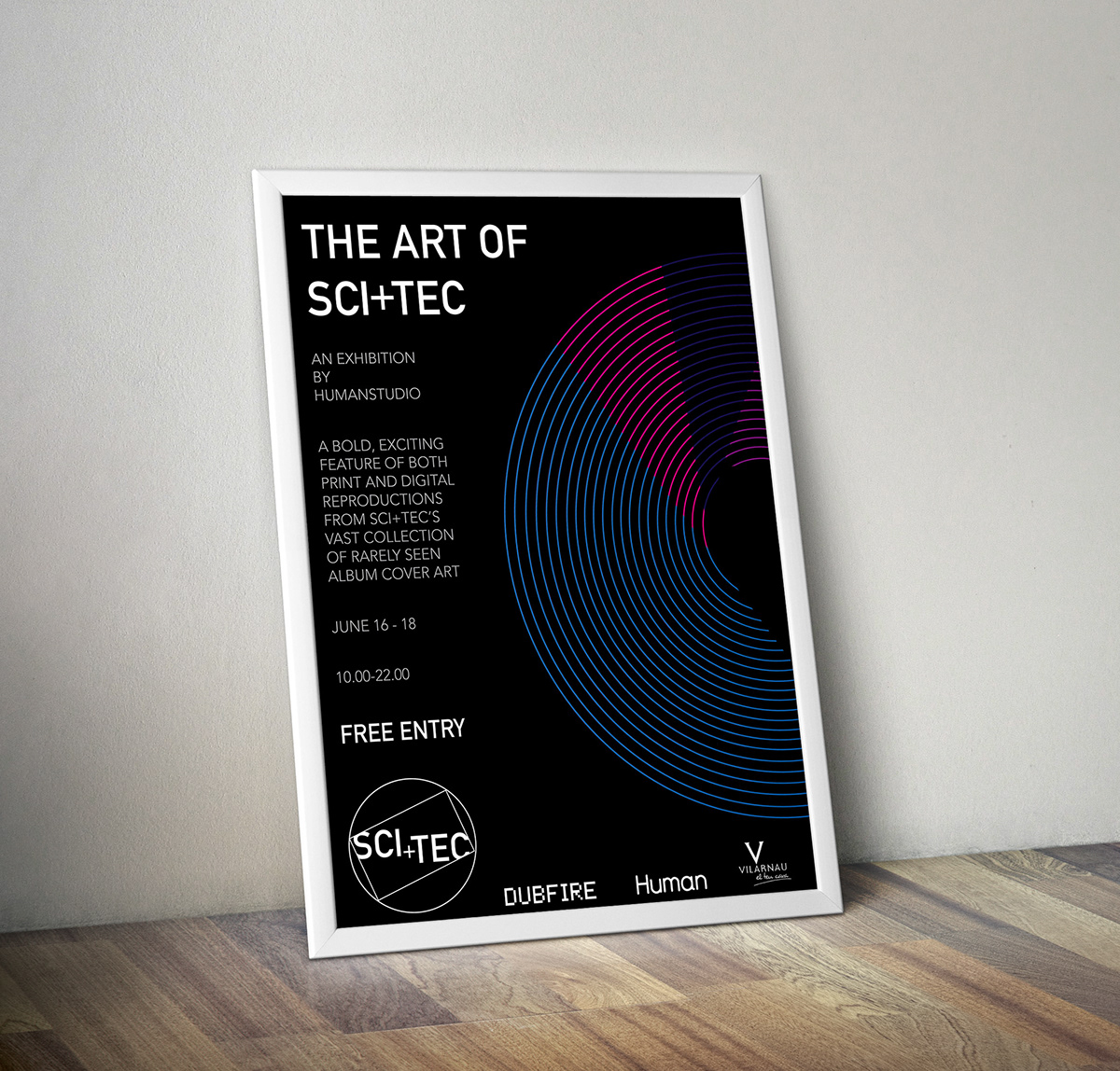 poster app application sci+tec human logo