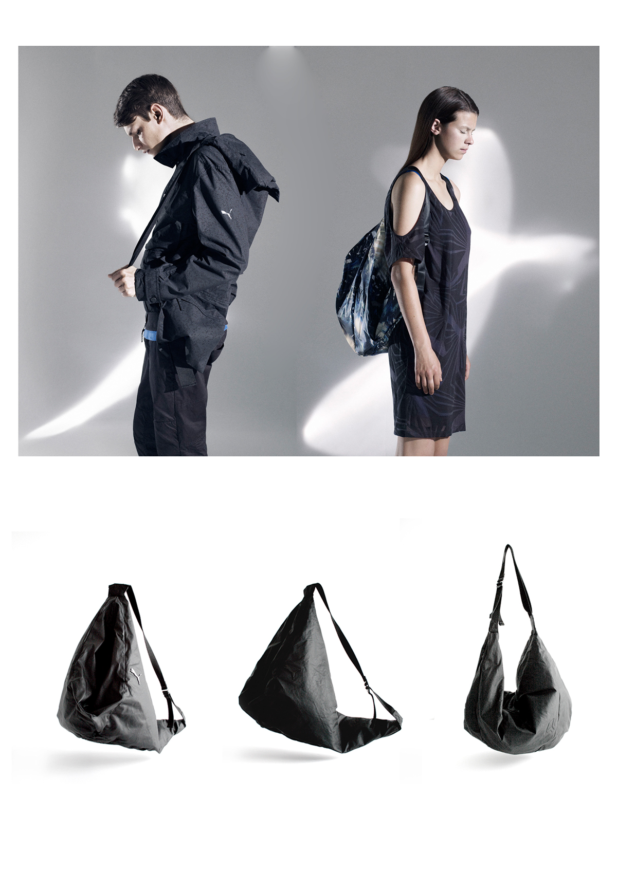 puma Hussein Chalayan Urban mobility SOLENE ROURE Frenchster accessories urban mobility CHALAYAN SOLENE ROURE bags Wire Bags Hooded Backpack Hobo