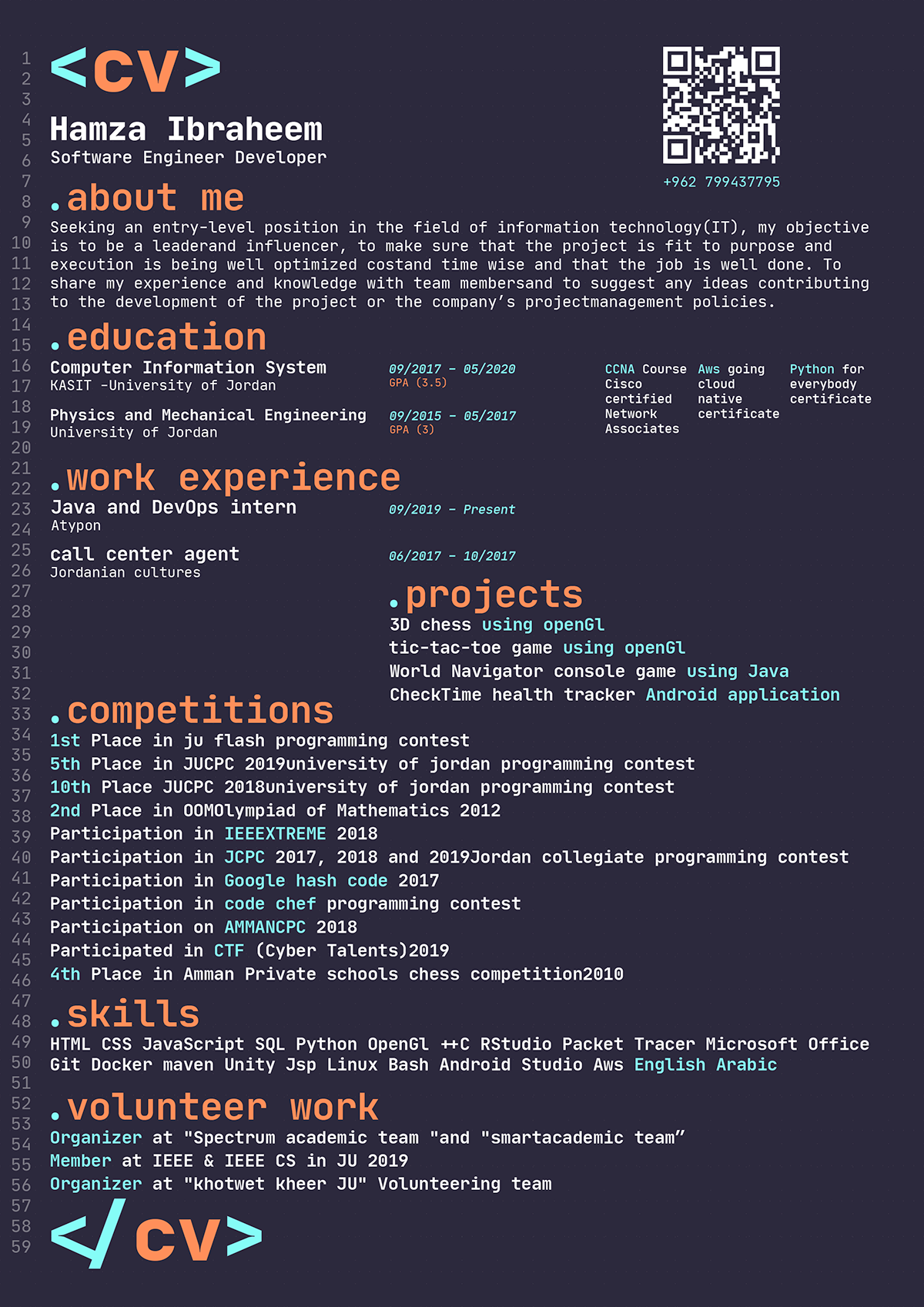 branding  creative CV design Layout portfolio print programming  random Resume