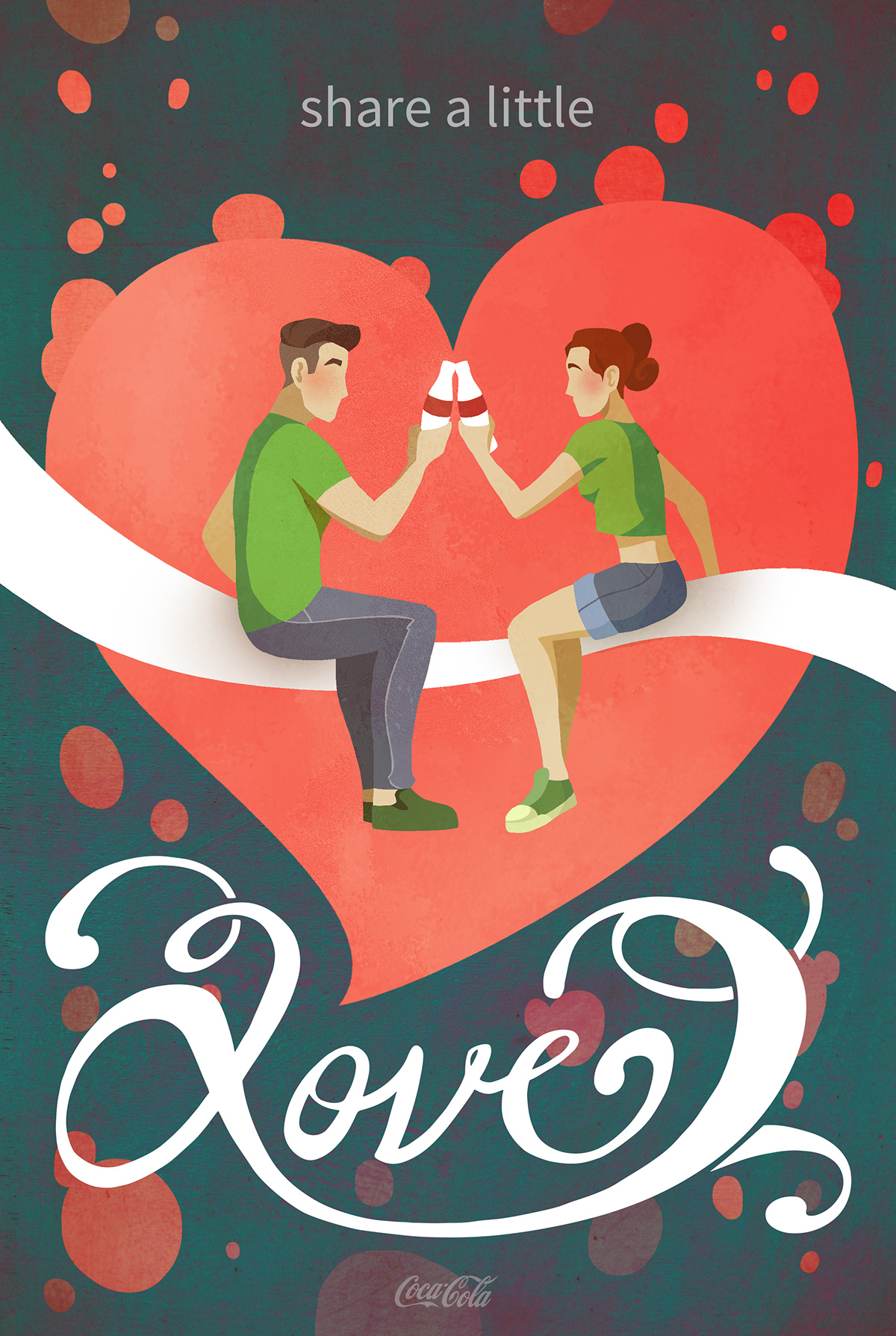 Coca Cola coke soda Handlettering Love valentines day SCAD portfolio