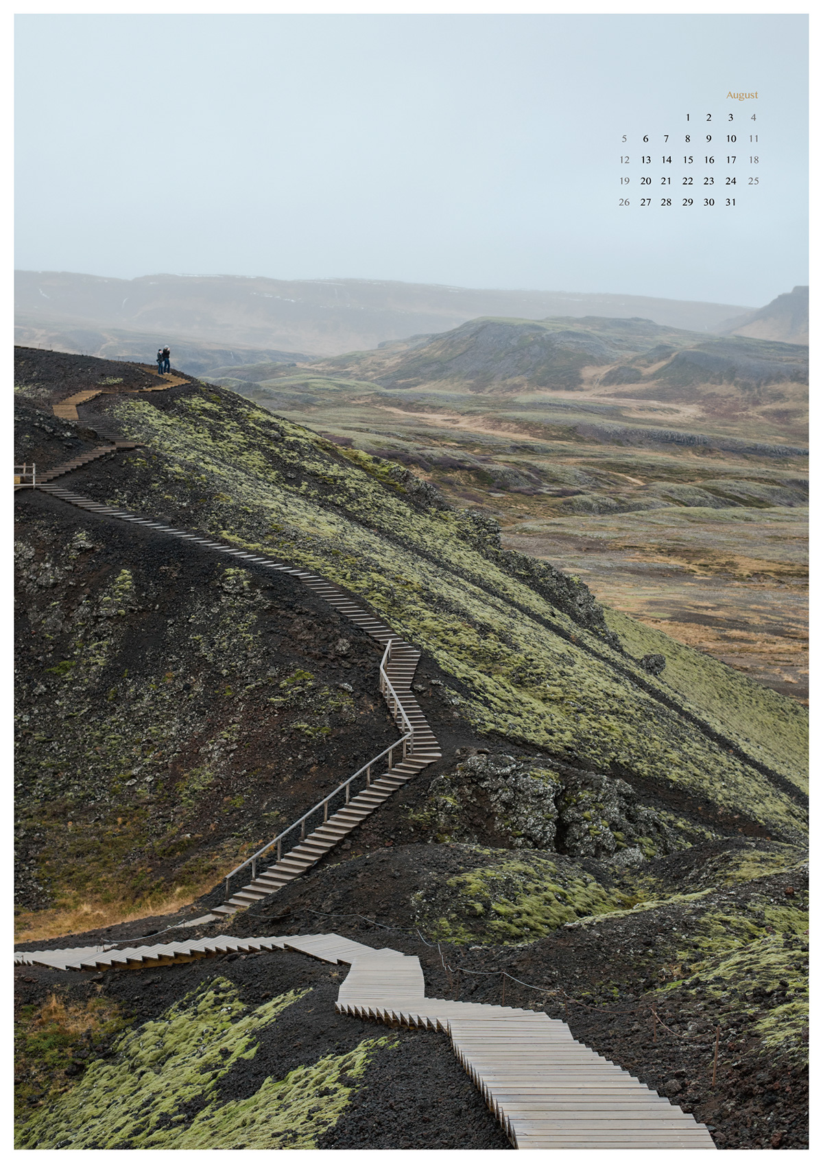 Landscape tour iceland poster calendar on the way RoadTrip