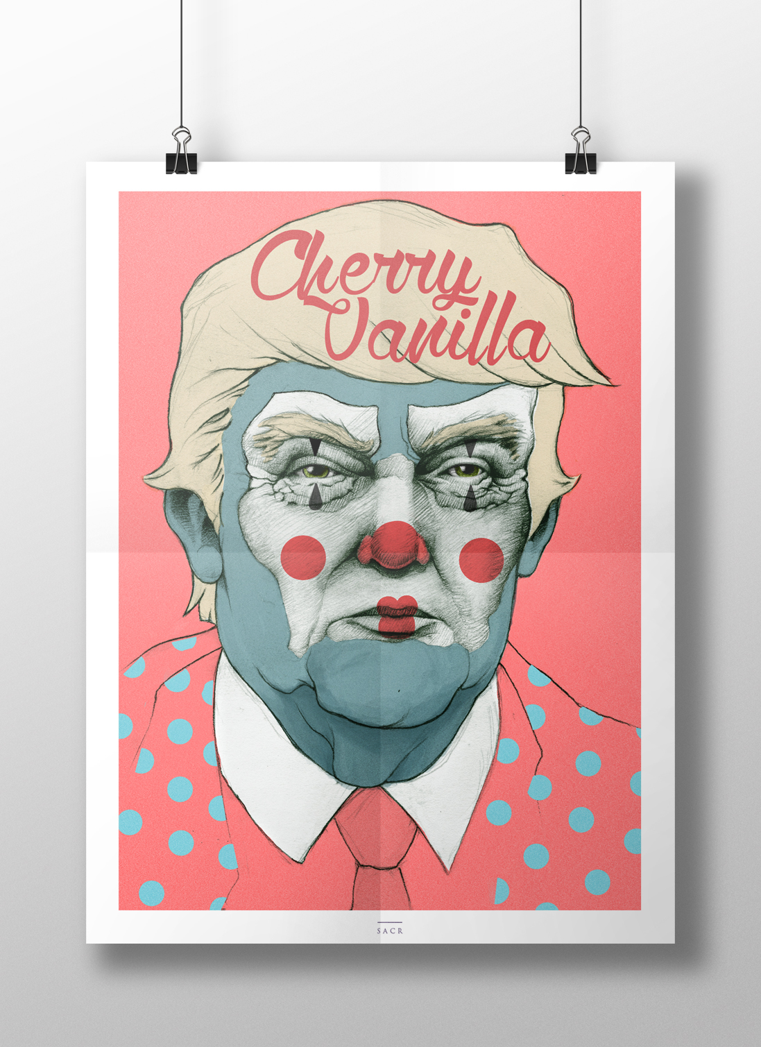 donald Trump joke portrait We Shall Overcomb Cherry Vanilla Icecream overcombed asshole