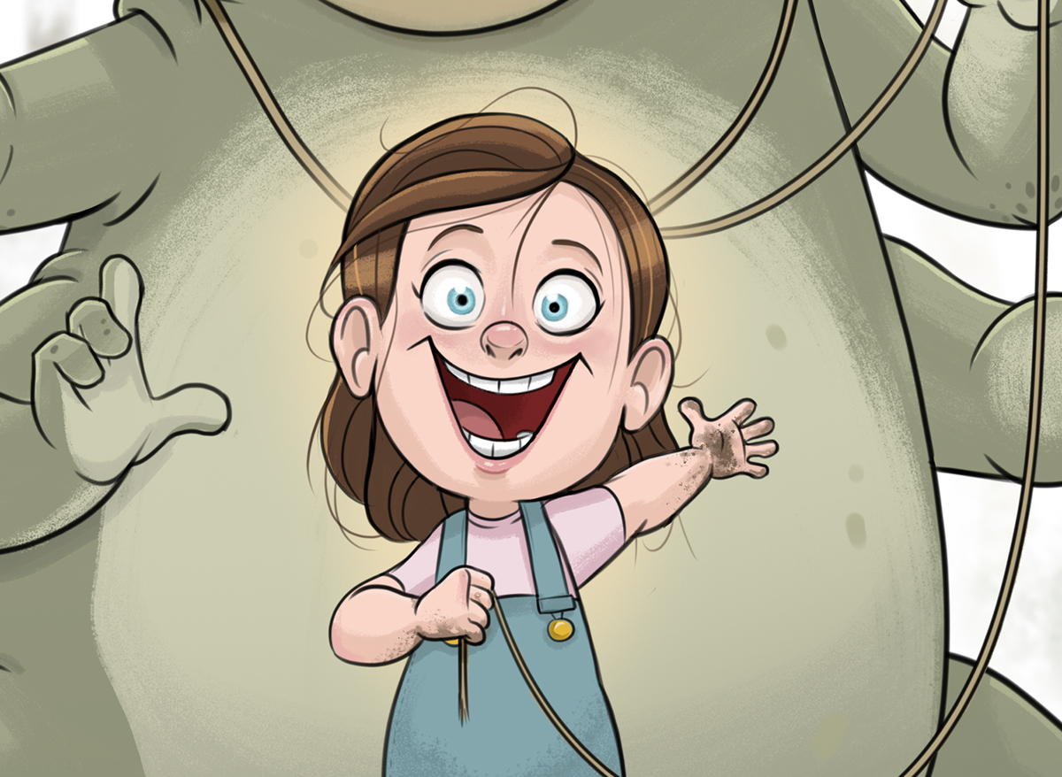 monster Character design  kids swamp girl child