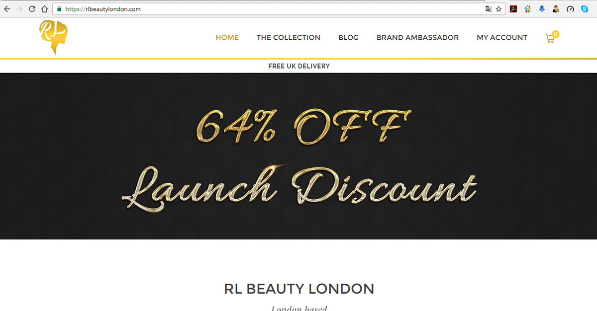 Web site Website RL beauty London
