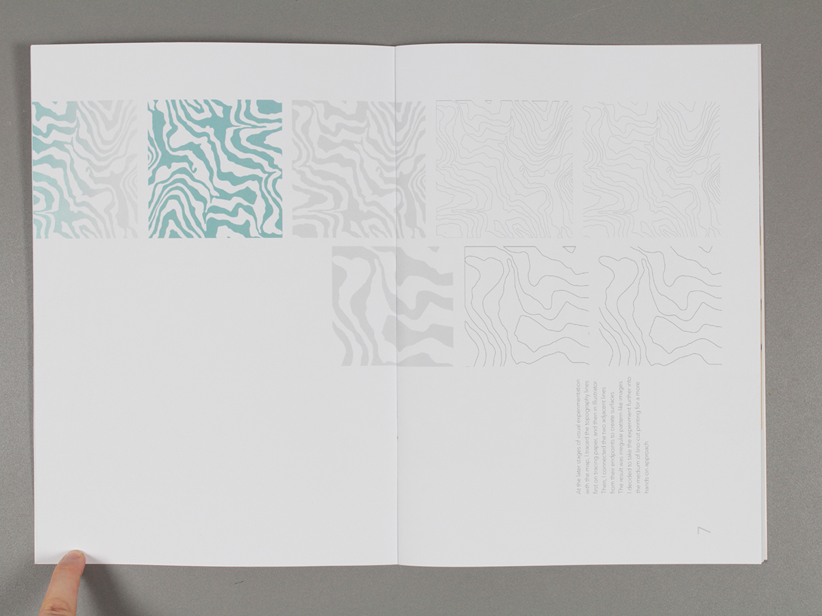 Lino-Cut print hand-made LCC pattern map colorful print design 