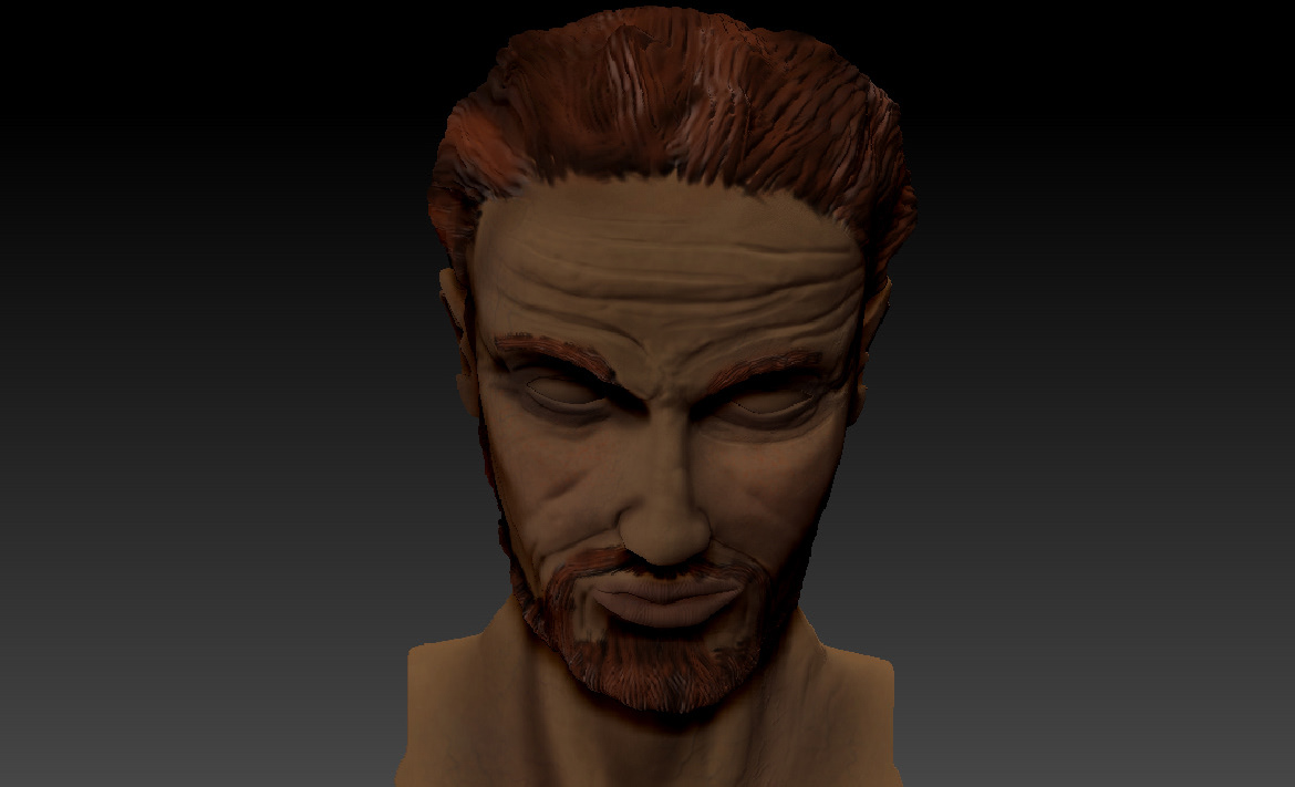 3D 3D man ginger beard