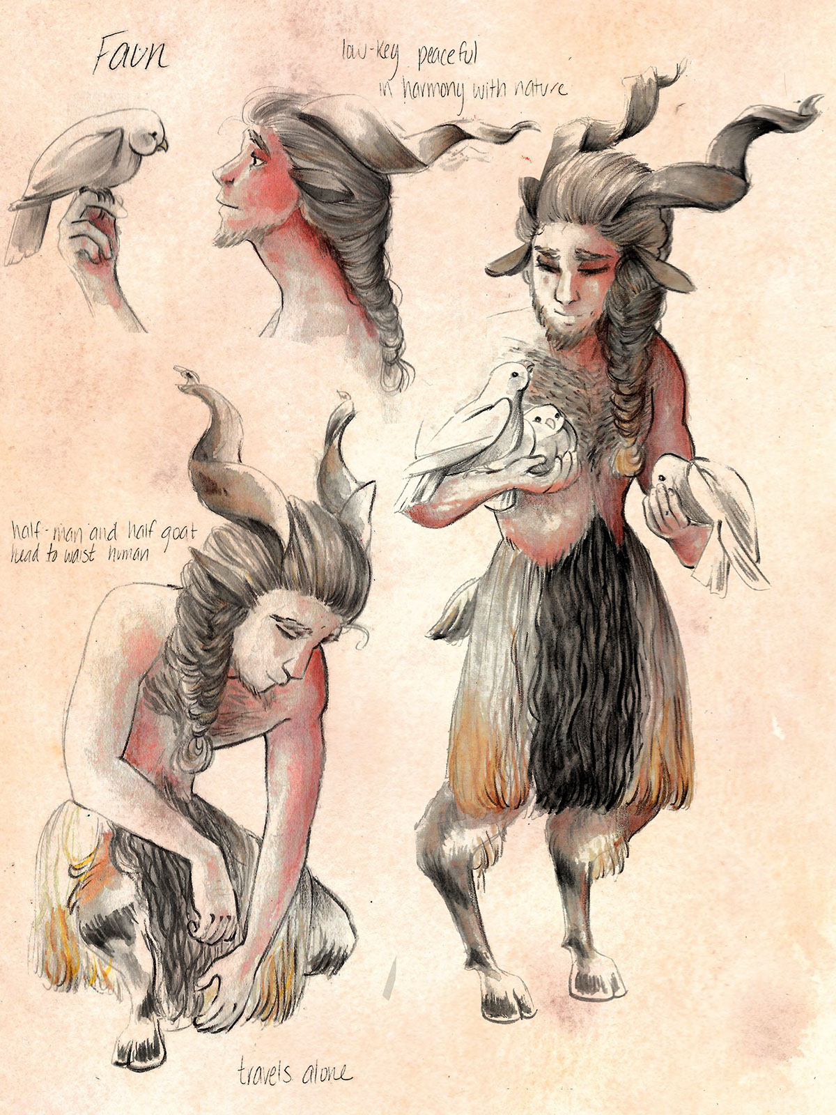 characters myths mythology watercolor fantasy monsters