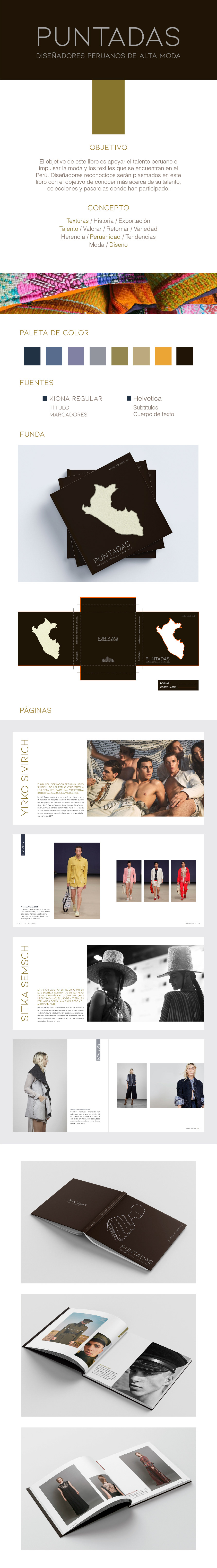 moda Coffee table book peru Fashion  minimal InDesign diseñadores peruanos