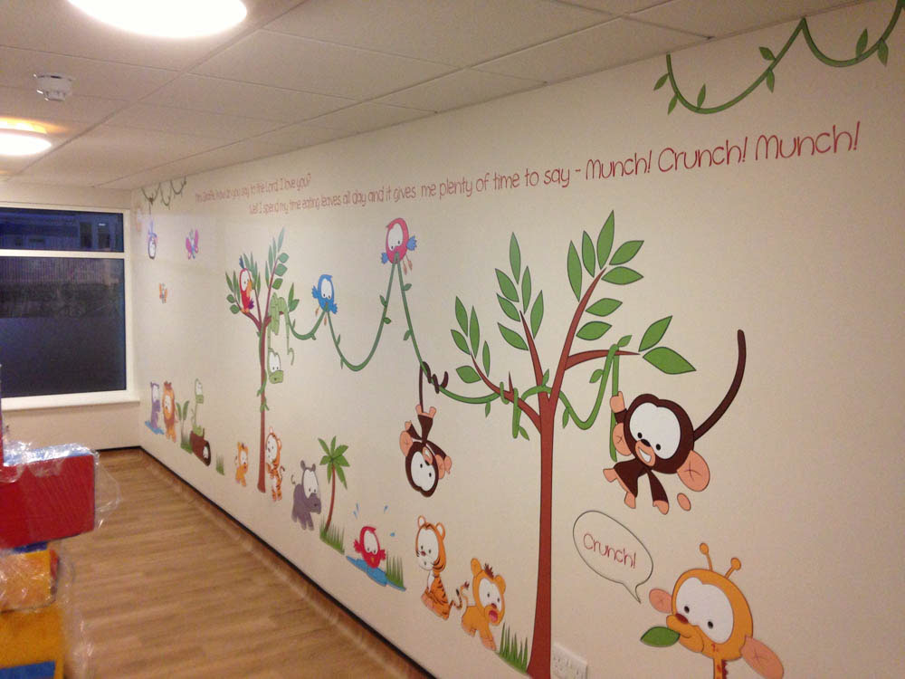 nursery wall art wall stickers Wall Decal Wall Mural environmental graphics Preschool school