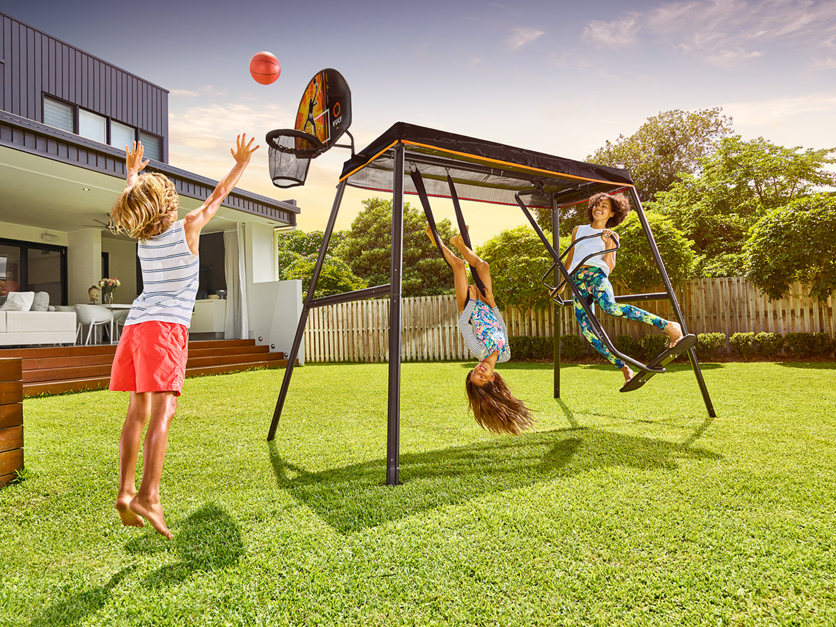 vuly Vuly Play swing backyard kids joy sccud The Creative Imagineers grass ...