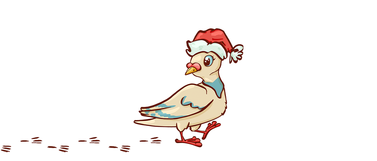Character Christmas clothes design ILLUSTRATION  pigeons socks socks design New Year design birds