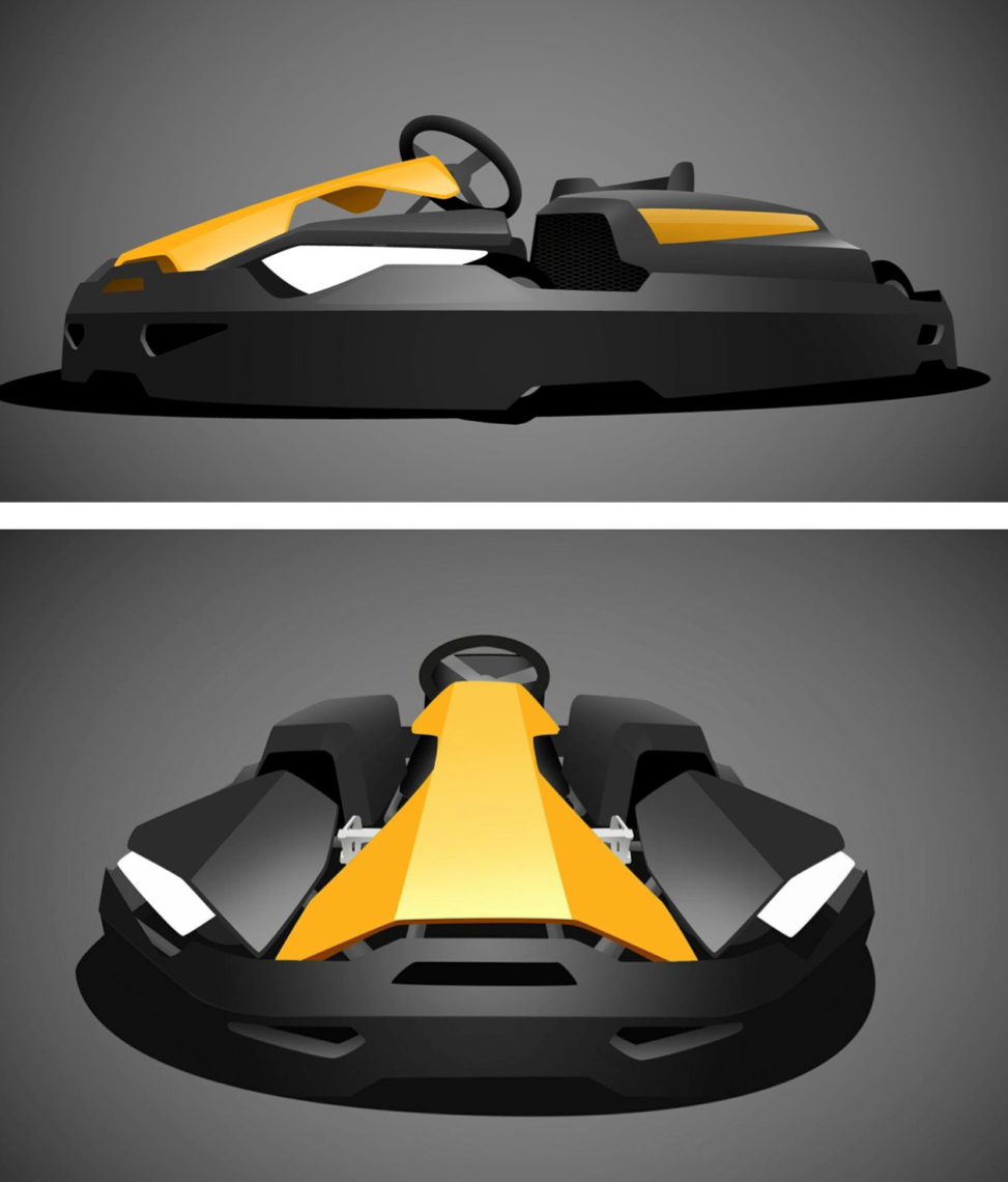 kart karting Transport transportation fast Racing keyshot go kart HACC kart design