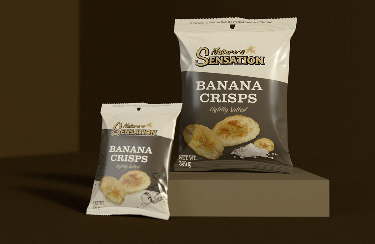 banana crisp design Food  graphic ILLUSTRATION  natural Nature sensation snack