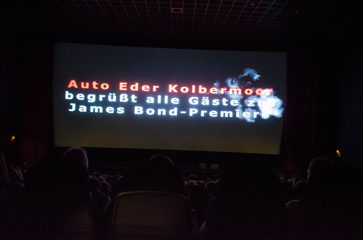 james bond spectre JAMES BOND 007 citydome rosenheim kino Sondervorstellung premiere roter Teppich Auto Eder Kolbermoor Premium Cars Rosenheim Videoschnitt
