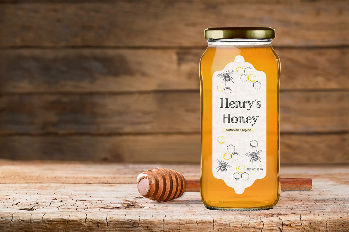 Packaging Food  honey branding  organic bee