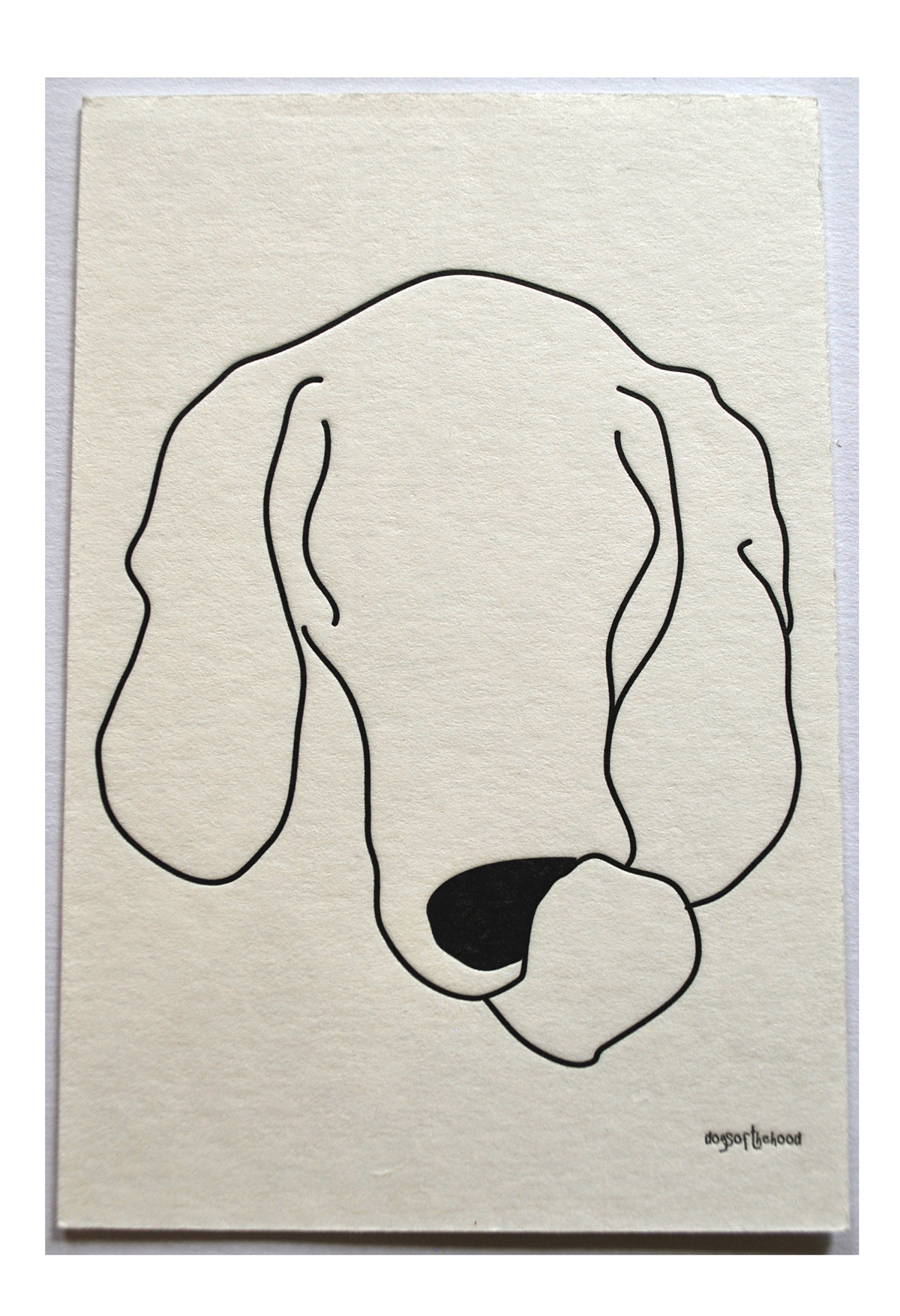 dogs  letterpress  brooklyn' woof from brooklyn  elsie&co co. cards  staionary  coster  black and White