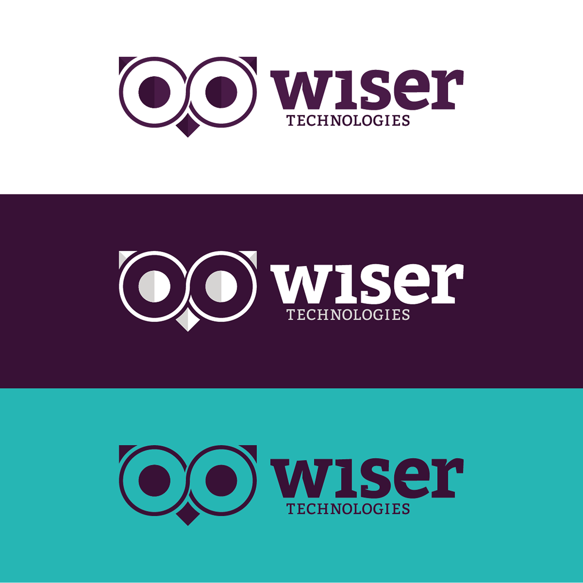 Responsive logo brand owl colorful flat identity Stationery technologies tech
