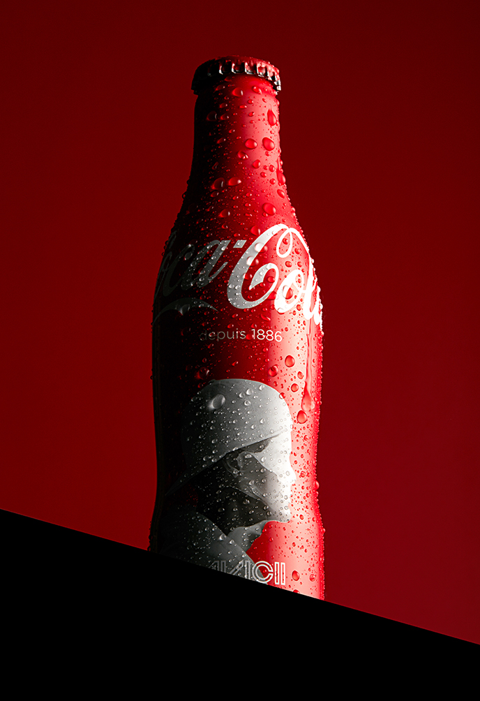 Adobe Portfolio Coca-Cola boisson bouteille Packshot luxe Paris coca soda stilllife naturemorte