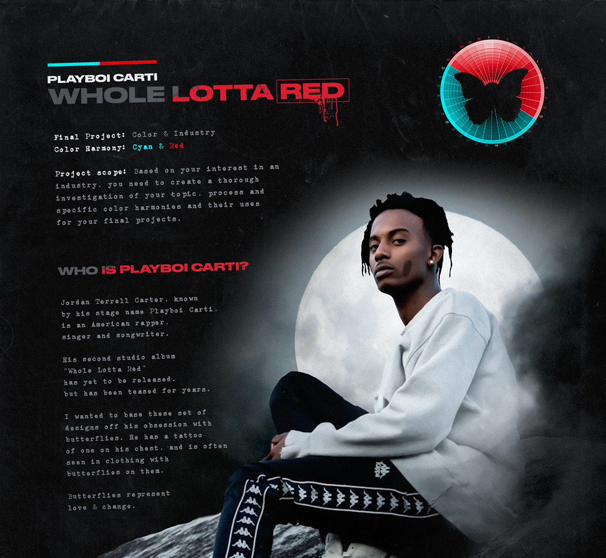 Playboi Carti Rap Concert Merch Whole Lotta Red Die Lit Poster