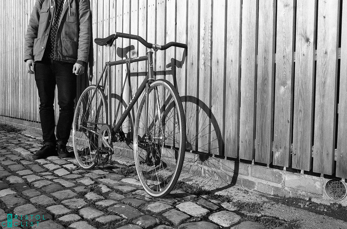Bristol by cyclist harbour Arnolfini fixed Gear kierin  NJS japan