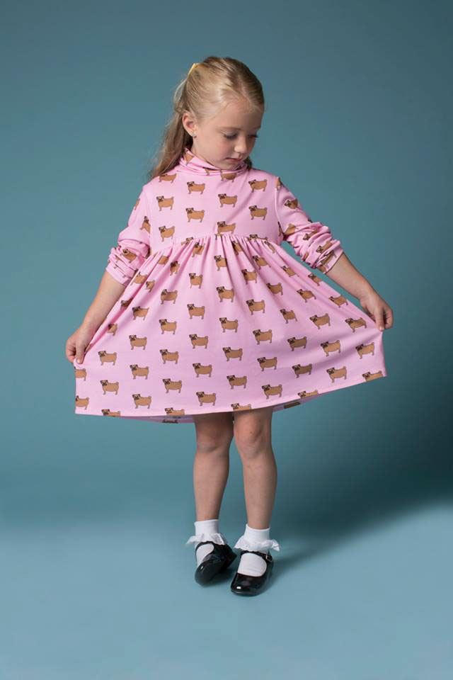 Childrenswear children Pug pug print repeat jersey kelsey kawamoto SCAD Senior Collection