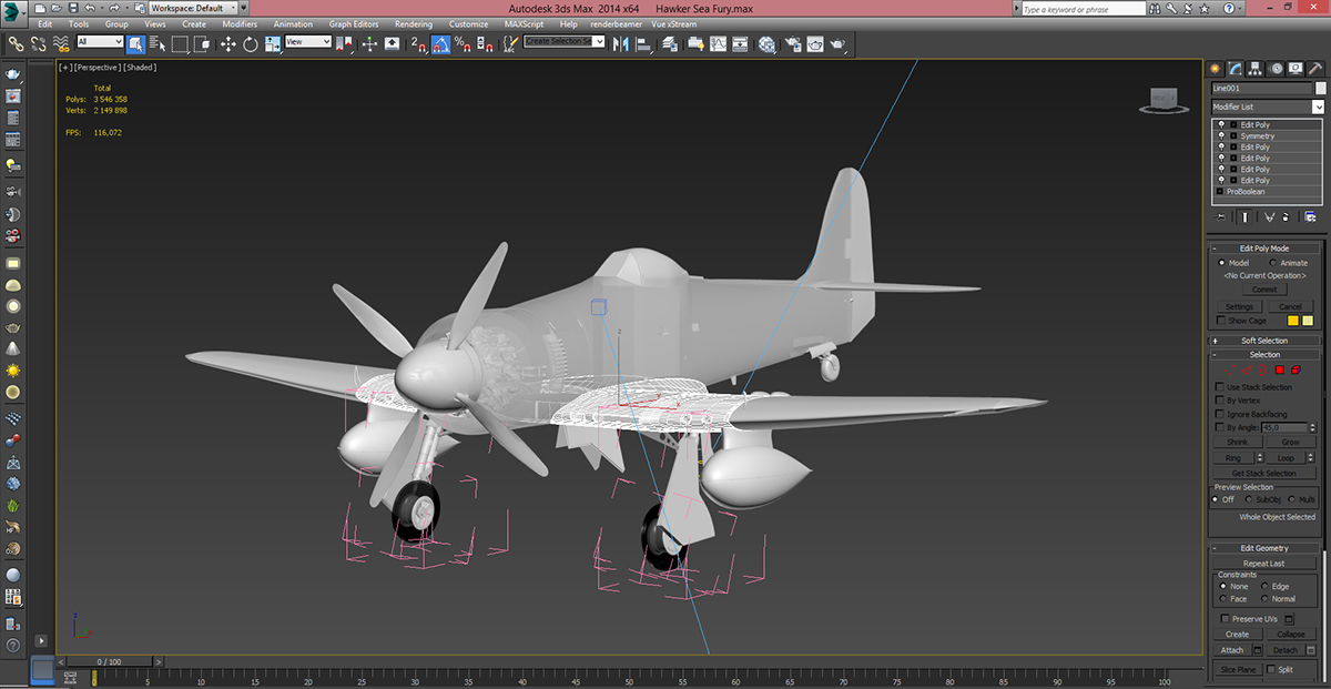 3D sea plane hawker navy warplane airplane Aircraft carrier CGI