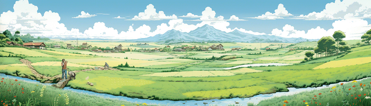 Digital Art  ILLUSTRATION  artwork concept art cartoon Studio Ghibli anime Nature midjourney Ai Art