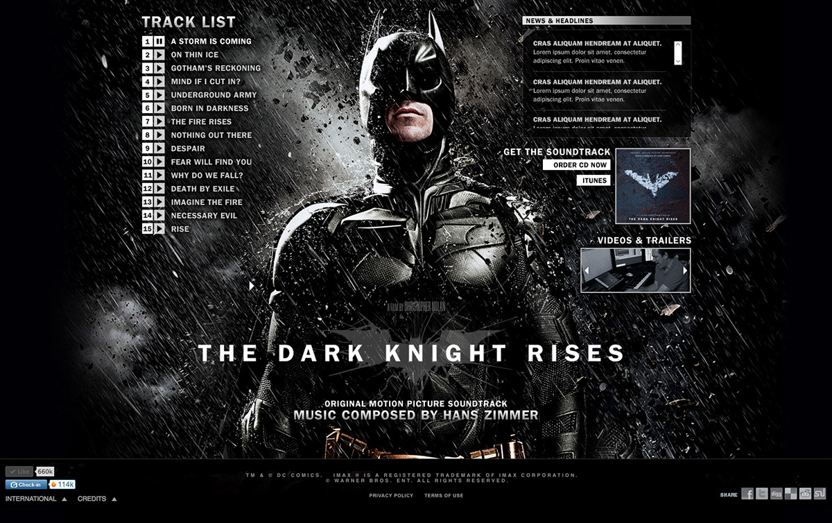 batman official site Dark knight rises dark knight warner brothers interactive