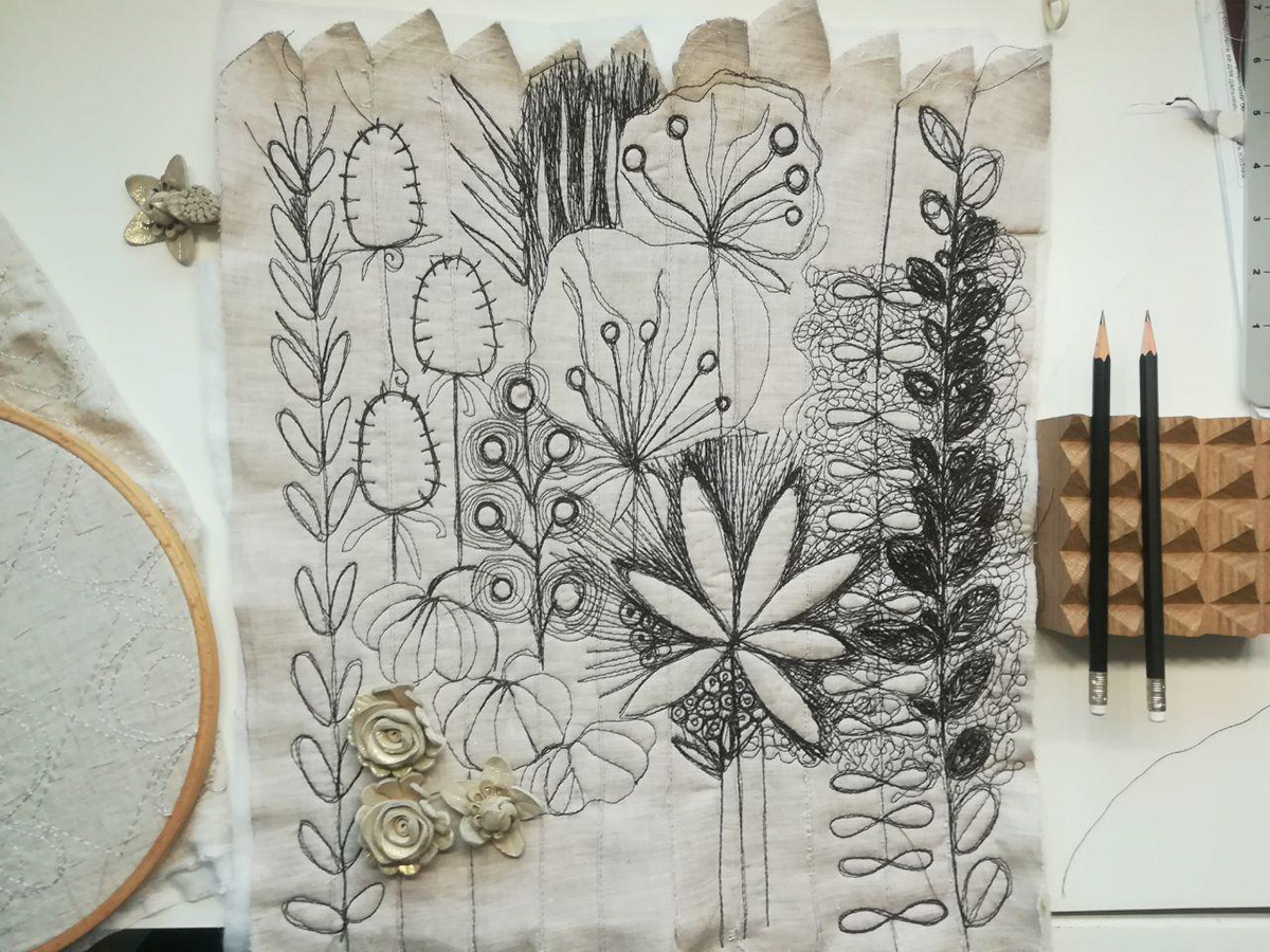 #flowers  #linen #embroidery