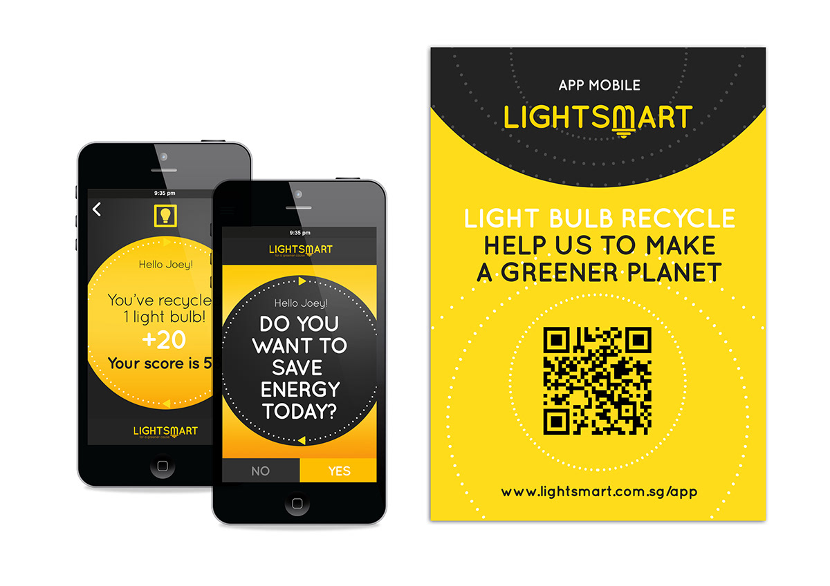 application mobile lighting lightsmart bulb recycle concept