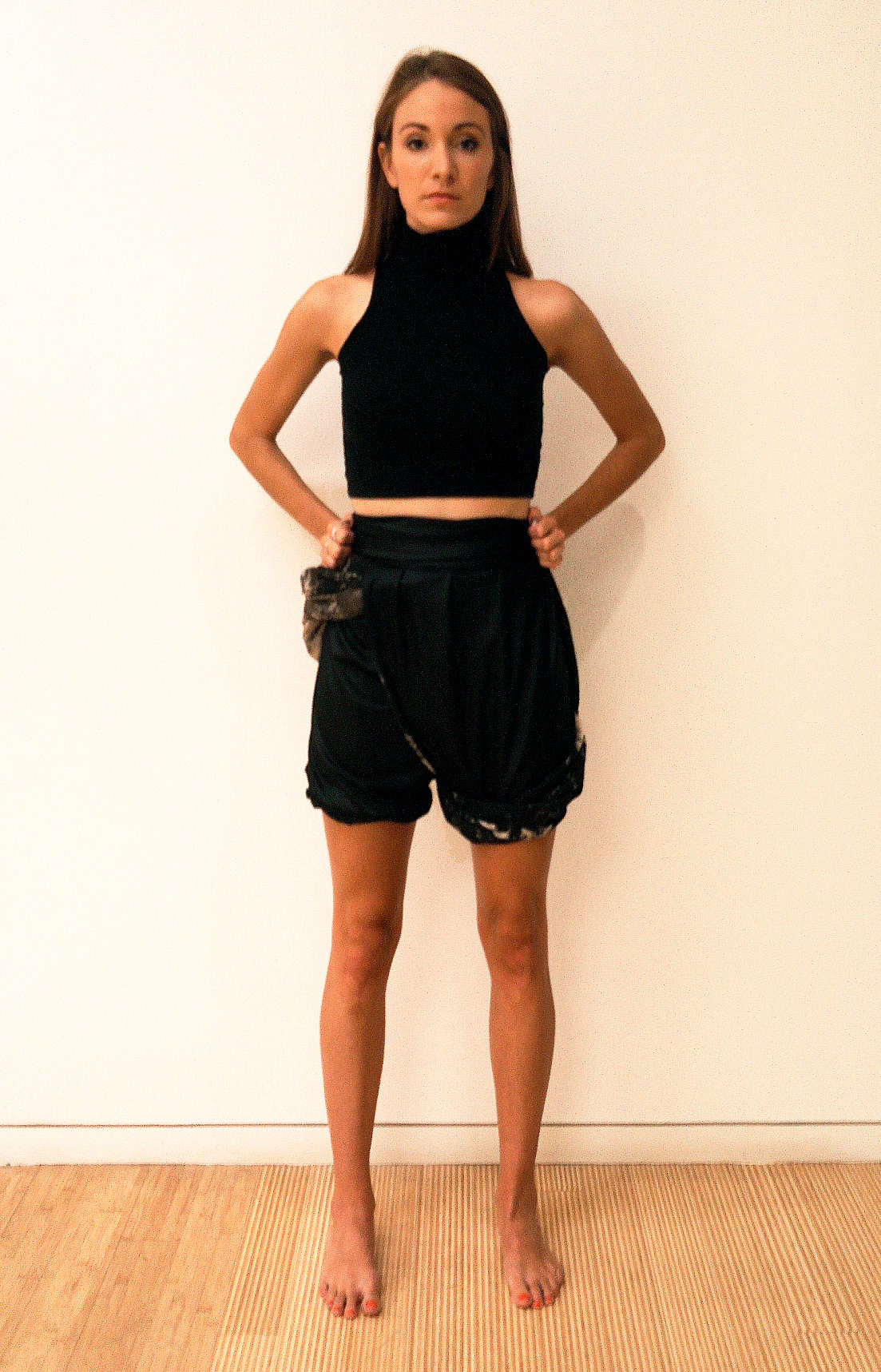 Transformative skirt shorts ninja screenprint