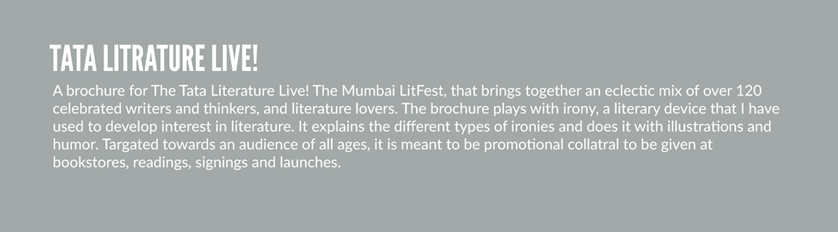 litrature irony brochure MUMBAI litfest festival gradient