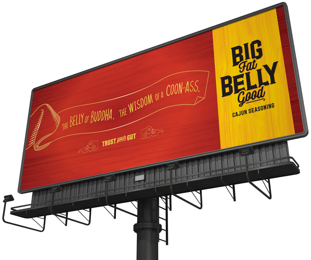 Advertising  big fat belly good Packaging cajun seasoning new orleans