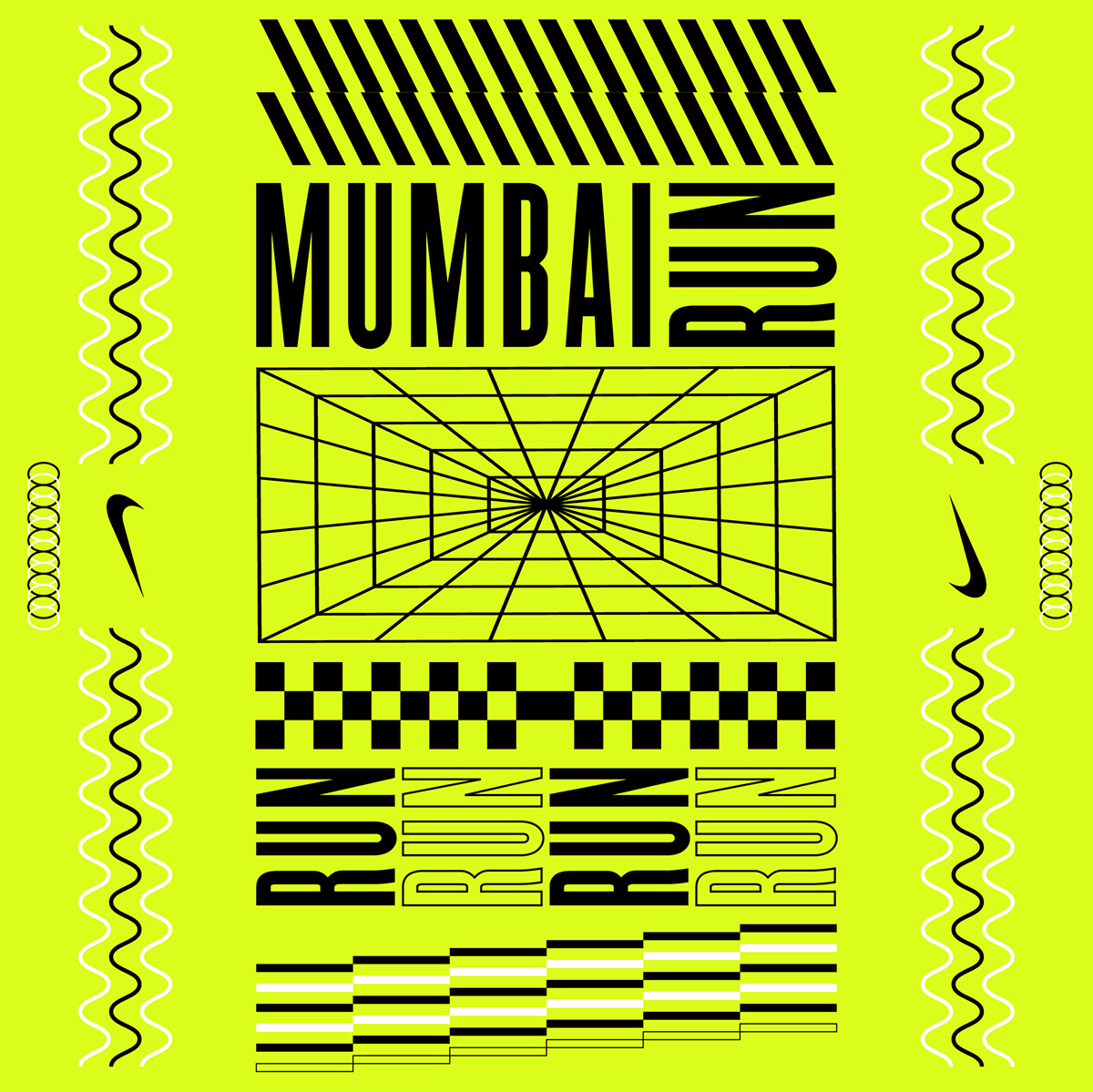 design fitness graphic Marathon MUMBAI poster run shoe sneaker sport
