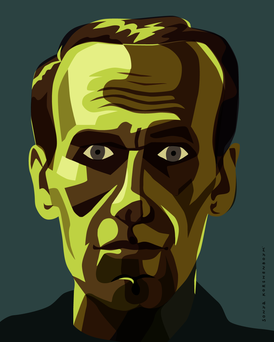 ILLUSTRATION  human face digital illustration portrait navalny навальный Russia Illustrator portraits freedom
