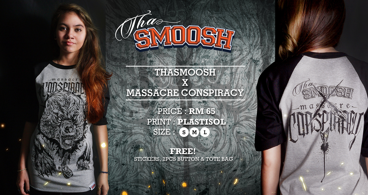 streetwear Clothing bear vector animal shirt thasmoosh massacre conspiracy Logotype