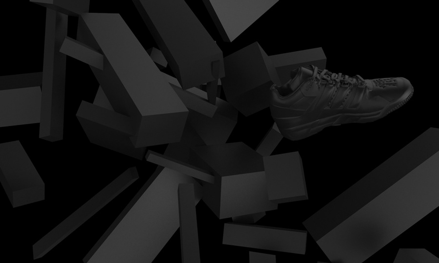 nike store Nike Store Concept rendering 3D model matte black environmental design graphics graphic deisgn