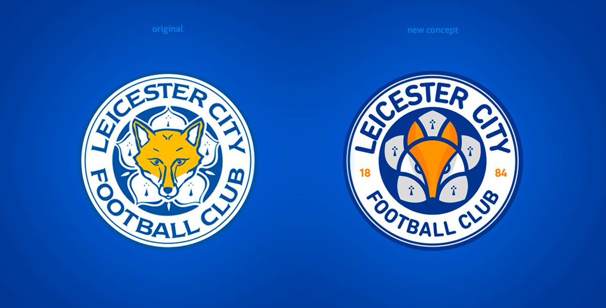 logo brand Leicester football badge Rebrand concept premiere league