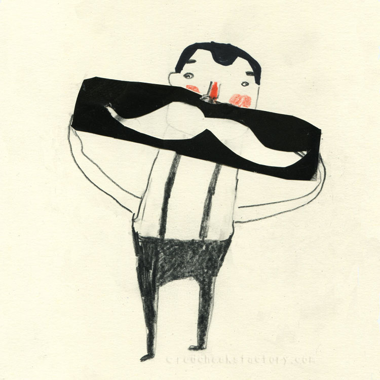 sketchbook collage Pencil drawing moustache moustaches snor snorren sketch Red Cheeks Factory
