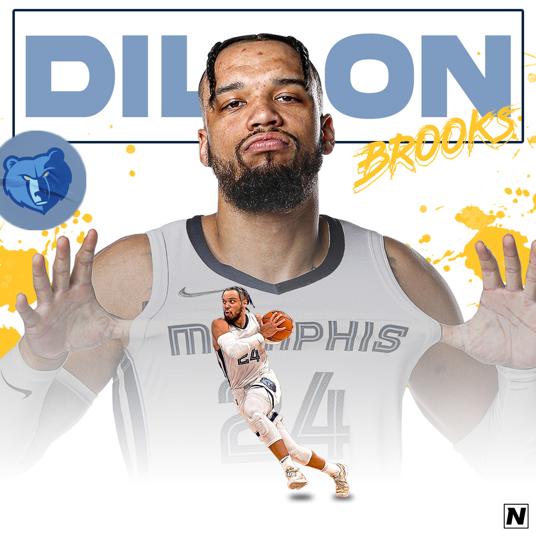 digitalart digitalgraphics dillonbrooks MemphisGrizzlies NBA nbagraphics posterdesign postergraphics