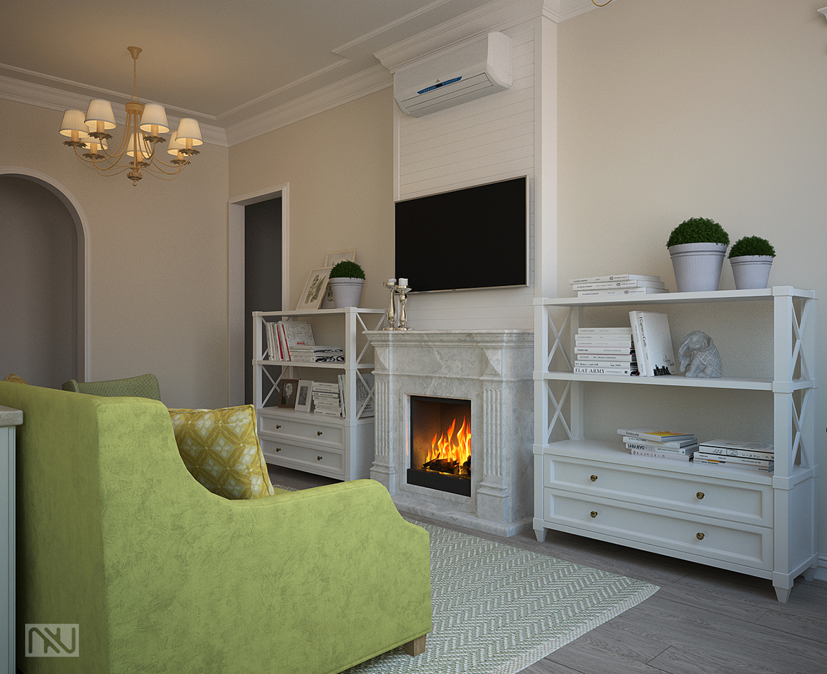 Interior design contemporary Moscow 3dsmax V-ray photoshop curationslimited country stylish