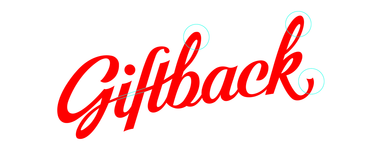 Logo Design giftback giftcards custom font