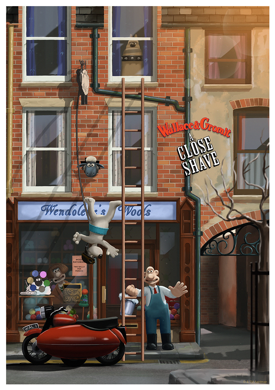 aardman animation  artwork cartoon Digital Art  ILLUSTRATION  poster Wallace and Gromit