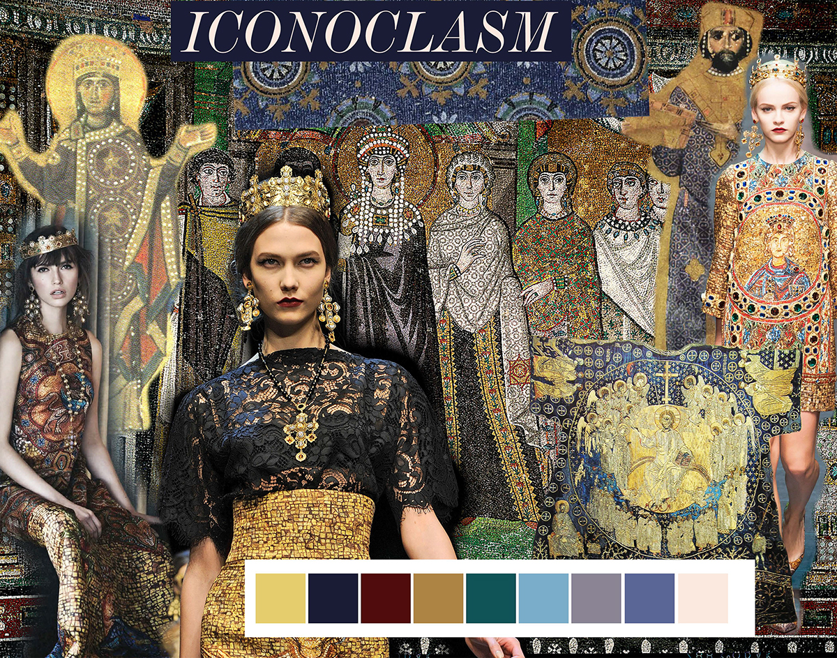 fashion design textile Byzantine inspiration
