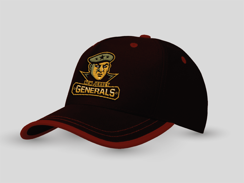 A11FL football sport team logo new jersey Generals army plate Military soldier Helmet