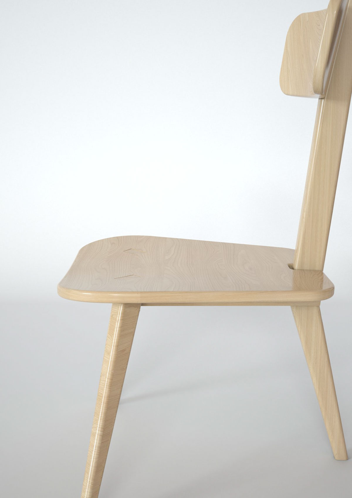 chair wood Red Dot winner design DORODESIGN flat chair sledge three-legged chair fold folded flat space saving