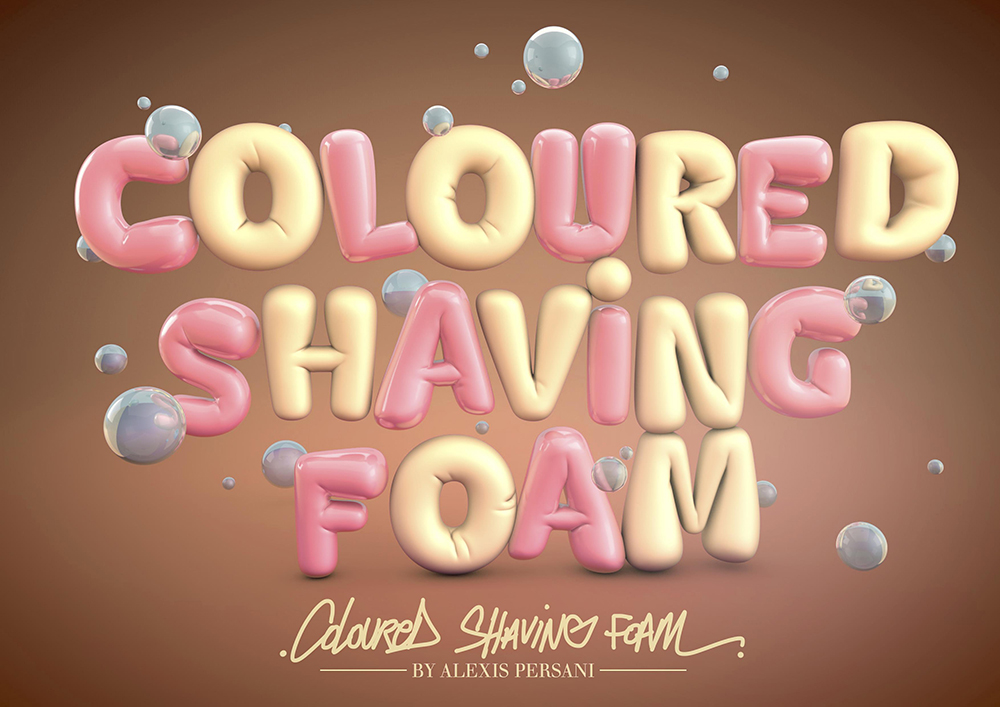 Coloured shaving foam shaver shave concept Collaboration