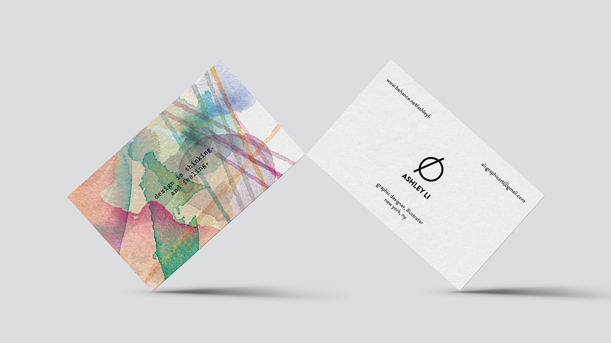personal branding business card watercolor minimalist design dynamic branding swiss design creative business card black and white Logo Design Corporate Identity